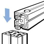 jonction-a-boulon-profilé aluminium